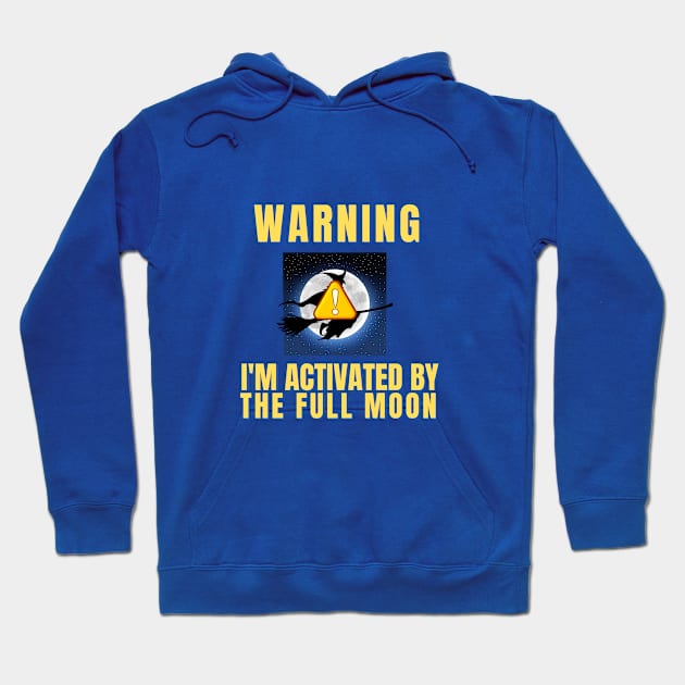 Warning Full Moon Activation Hoodie by Rebecca Abraxas - Brilliant Possibili Tees